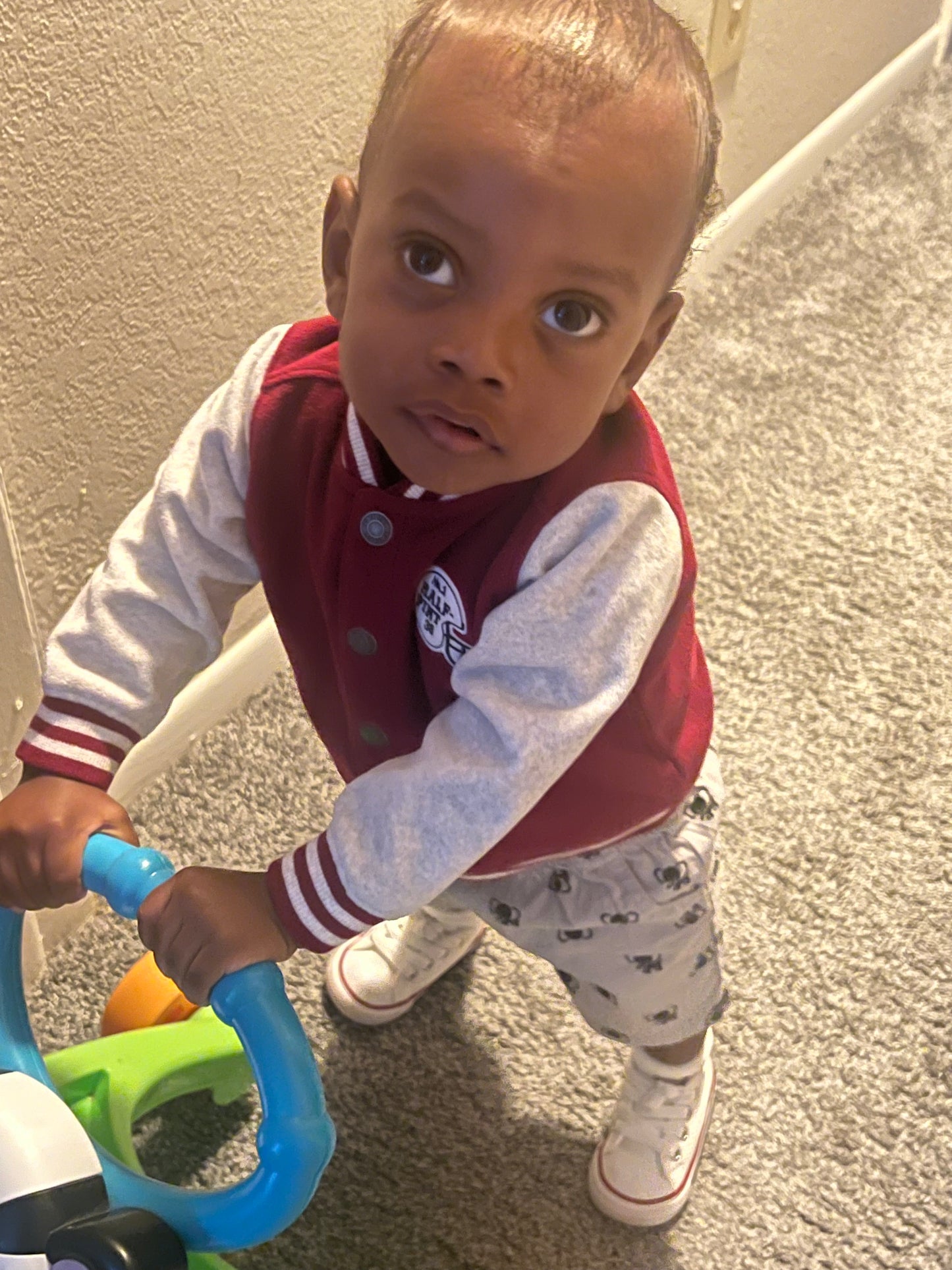 Once Cherished - Red Varsity Jacket - Carter