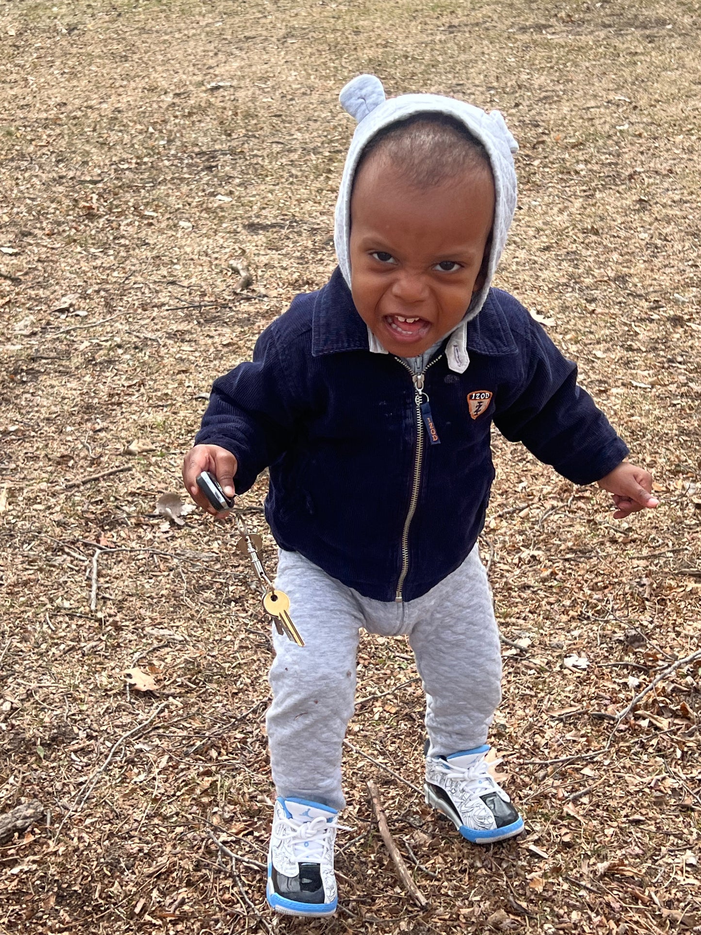 Once Cherished - Dark Blue Corduroy Jacket - Izod